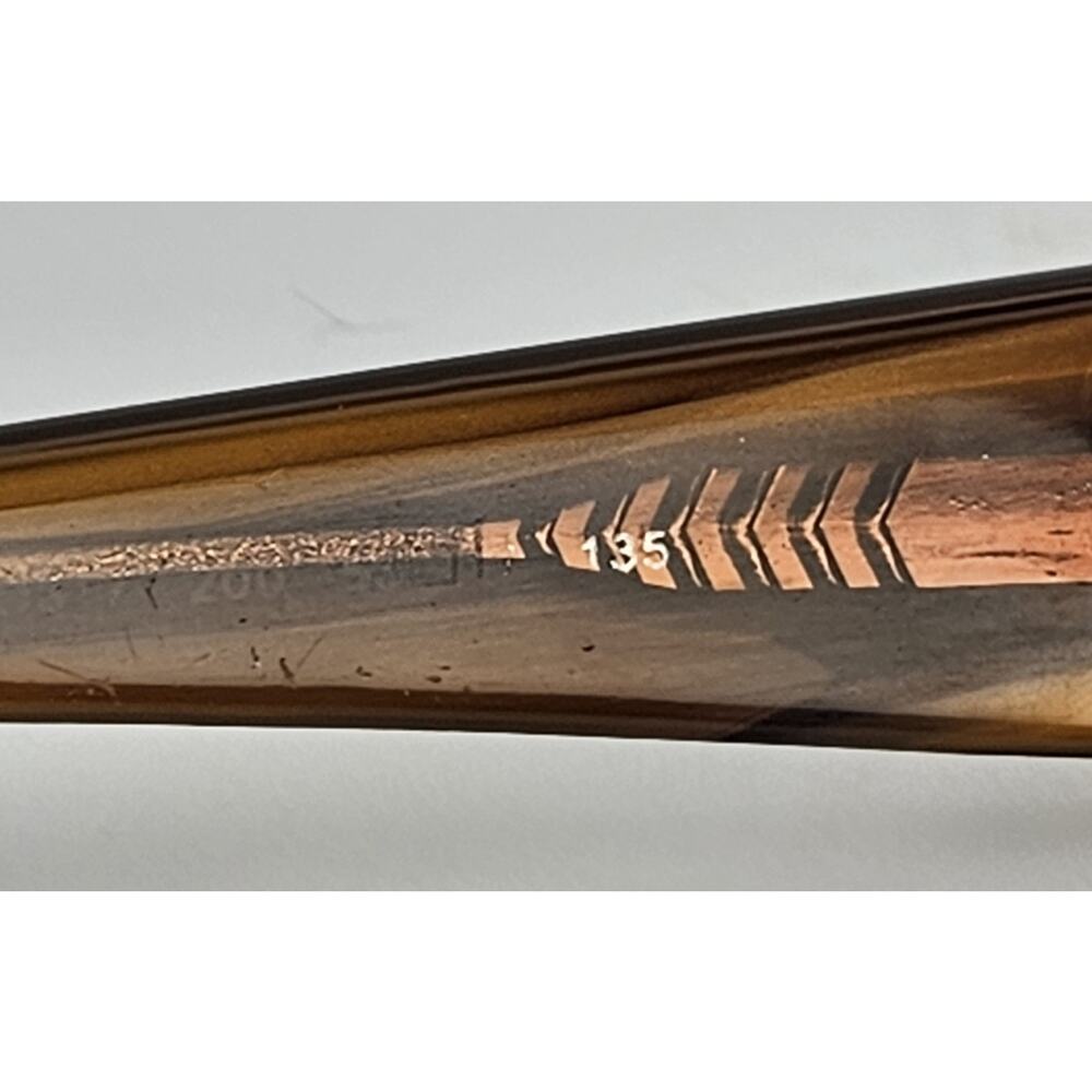Luxe Eyeglass Frames Brown Gold Crystal Accent Hinges 53-17-135 Full Rim K8 - Picture 4 of 14
